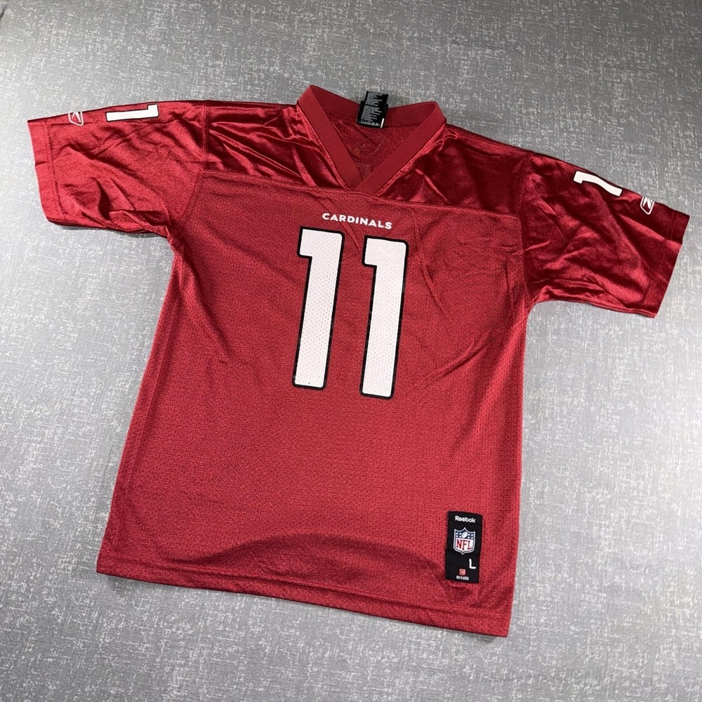 Arizona Cardinals Jersey Youth Large Red NFL Football Larry Fitzgerald 11 Reebok